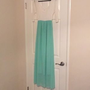 Pink Blush 3/4 sleeve chiffon dress